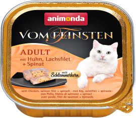 ANIMONDA Katzennahrung Vom Feinsten Schale mit Schlemmerkern Huhn+Lachs+Spinat