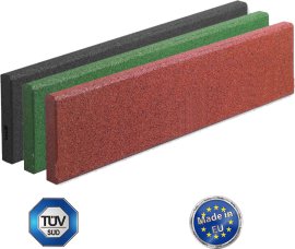 UNI-LINE Fallschutz Randeinfassung Schwarz 100x250x50 mm