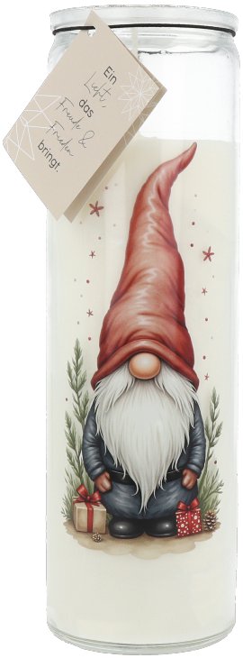 Wunschlicht Glas Weihnachtswichtel