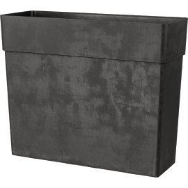 DEROMA Pflanzkasten Fence Like mit Rollen Anthrazit 78 cm