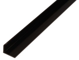 ALBERTS Winkelprofil Schwarz 2000x40x10x2 mm