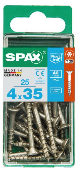 SPAX Schraube A2 TRX 4,0x35 S 25 Stk.