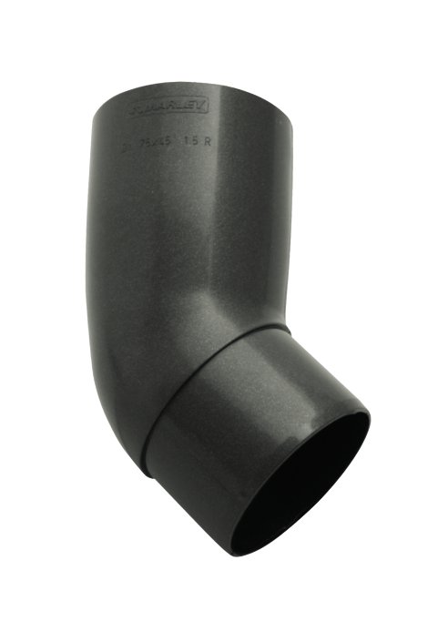 Fallrohr Bogen aus Kunststoff Anthrazit NW 105 mm 45°