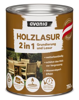 AVANIA Holzlasur 2in1 Nussbaum