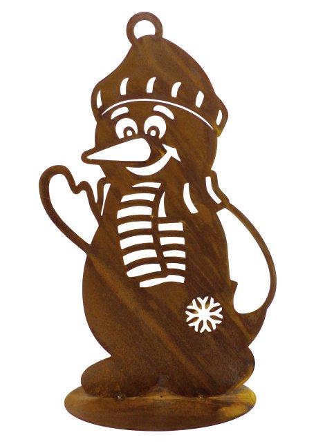 Schneemann Toni auf Bodenplatte 35x20 cm