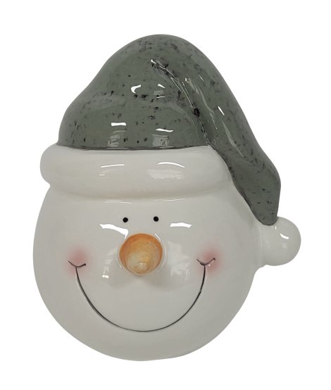Dekofigur Schneemann Kopf 13,5x12,5x15,2 cm