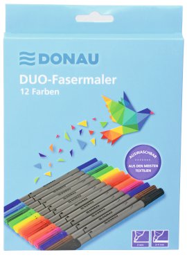 DONAU Faserschreiberetui Duo 12 Stk.