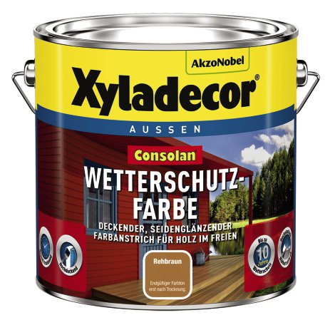 XYLADECOR Consolan Wetterschutz-Farbe Rehbraun 2,5 l