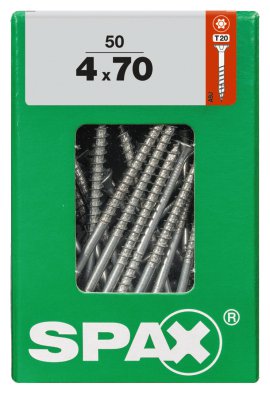 SPAX Schraube Senkkopf TRX 4,0x70 mm L 50 Stk.