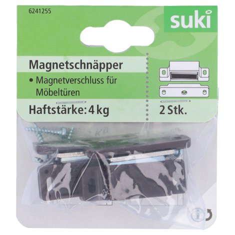 SUKI Magnetschnapper Kunststoff beweglich Braun 4 kg 2 Stk.