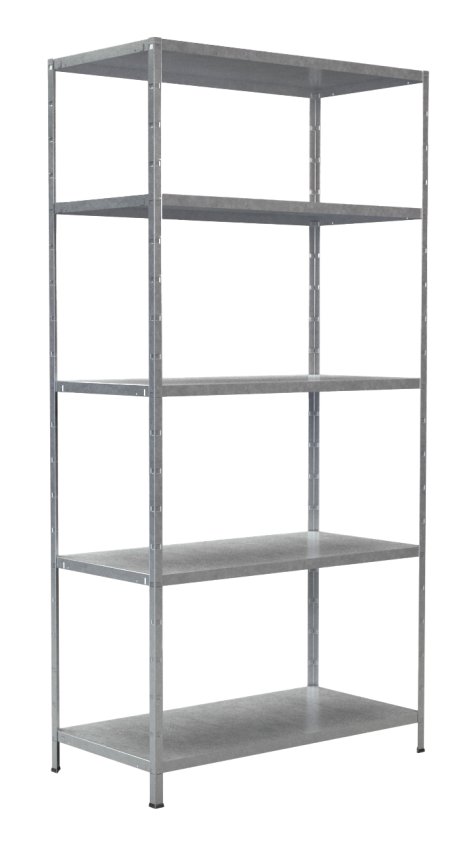 SCHULTE REALWERLT Steckgrundregal 5 Böden verzinkt 160x75x30 cm