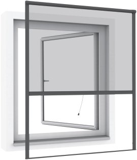 WINDHAGER Insektenschutz PLUS Einhängerollo Anthrazit