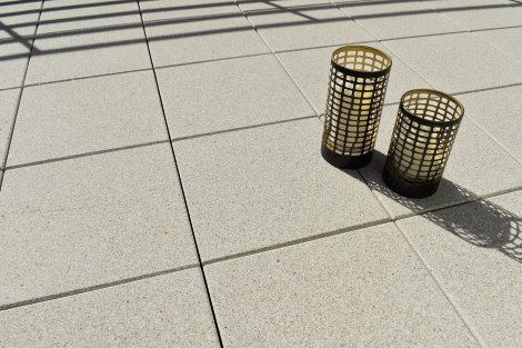 EBENSEER Gartenplatte Romero Weiß-Beige 39,6x39,6x3,5 cm (LxBxH)