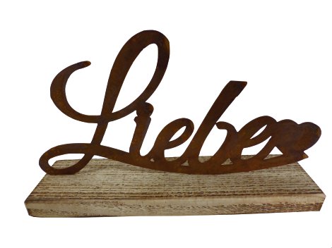 Gartenschild mit Schriftzug Liebe 25x16 cm (BxH)