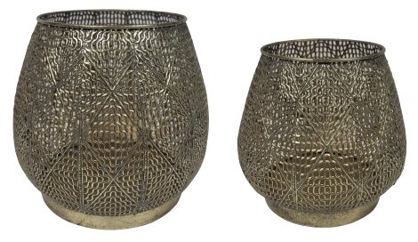 Laterne Braun 14x14x13 cm