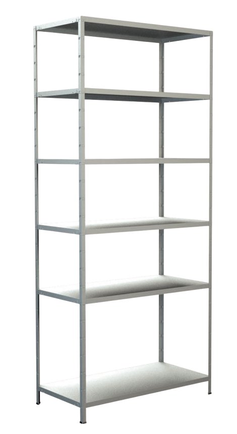 SCHULTE REGALWELT Grundregal 6 Böden Weiß 230x100x50 cm