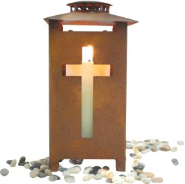 LIENBACHER Grablaterne Rost 13,5x13,5x25 cm