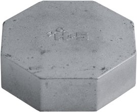 H+S Abdeckkappe Uni Alu Natur