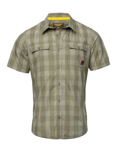 Herren Hemd Ka Chek Olive XXL