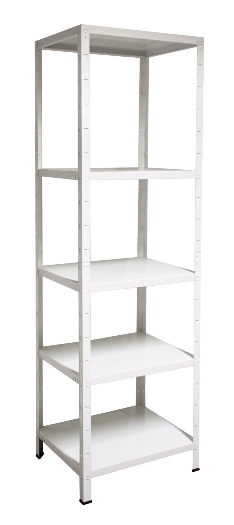 SCHULTE REGALWELT Steckgrundregal 5 Böden Weiß 200x80x50 cm