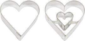 Keksausstecher 2in1 Duo Herz mit Herz