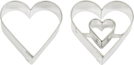 Ausstecher 2in1 Duo Herz mit Herz
