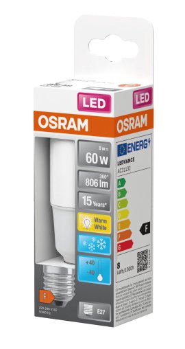 OSRAM Energiesparlampe Star Stick E27 8W