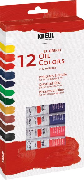 KREUL Ölfarbe el Greco 12 ml Tuben 12er-Set