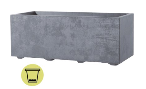 DEROMA Pflanzkasten Millennium Aschgrau 78 cm