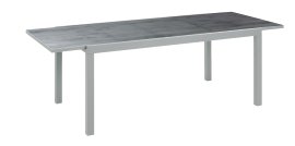 Tisch Monza - ausziehbar, schwarz/silber