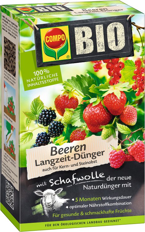 COMPO® Bio Langzeit-Beerendünger mit Schafwolle 750 g