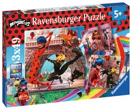 RAVENSBURGER Puzzle Unsere Helden Ladybug und Cat Noir