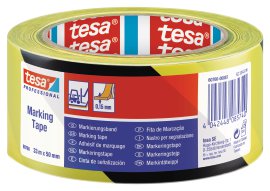 TESA Markierungsklebeband Gelb/Schwarz 33 m x 50 mm