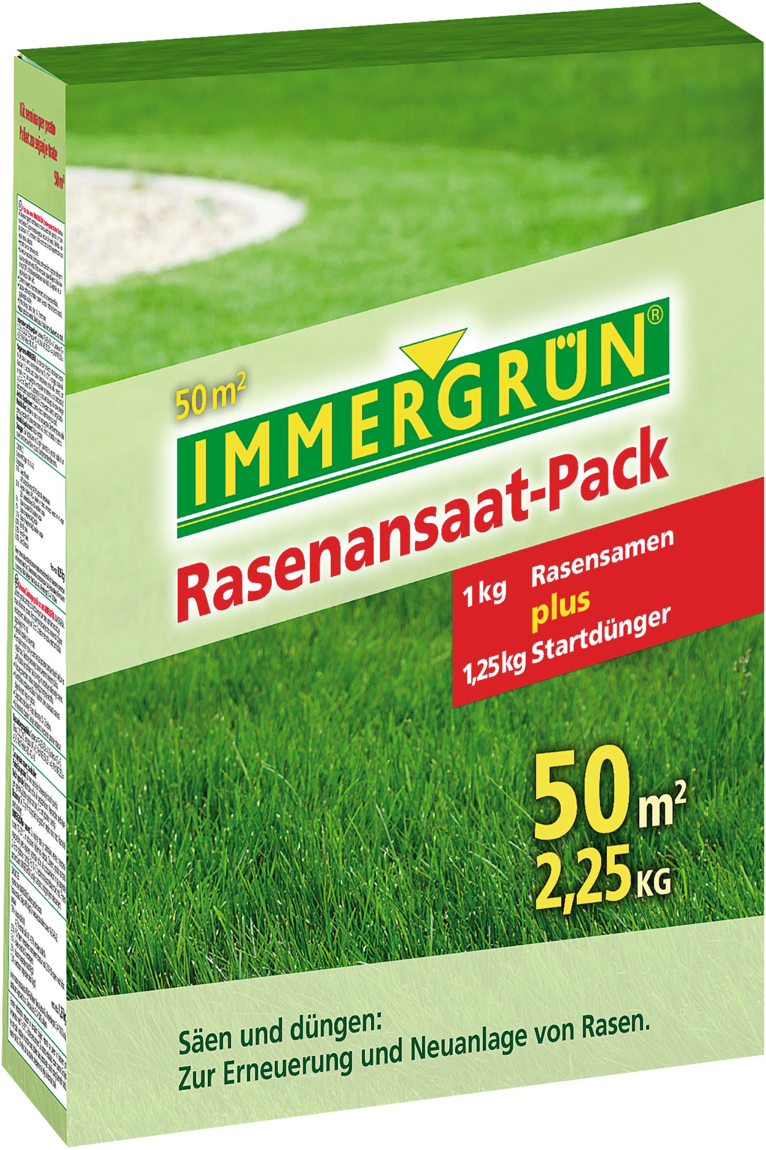 IMMERGRÜN Rasenansaat-Pack für 50 m²