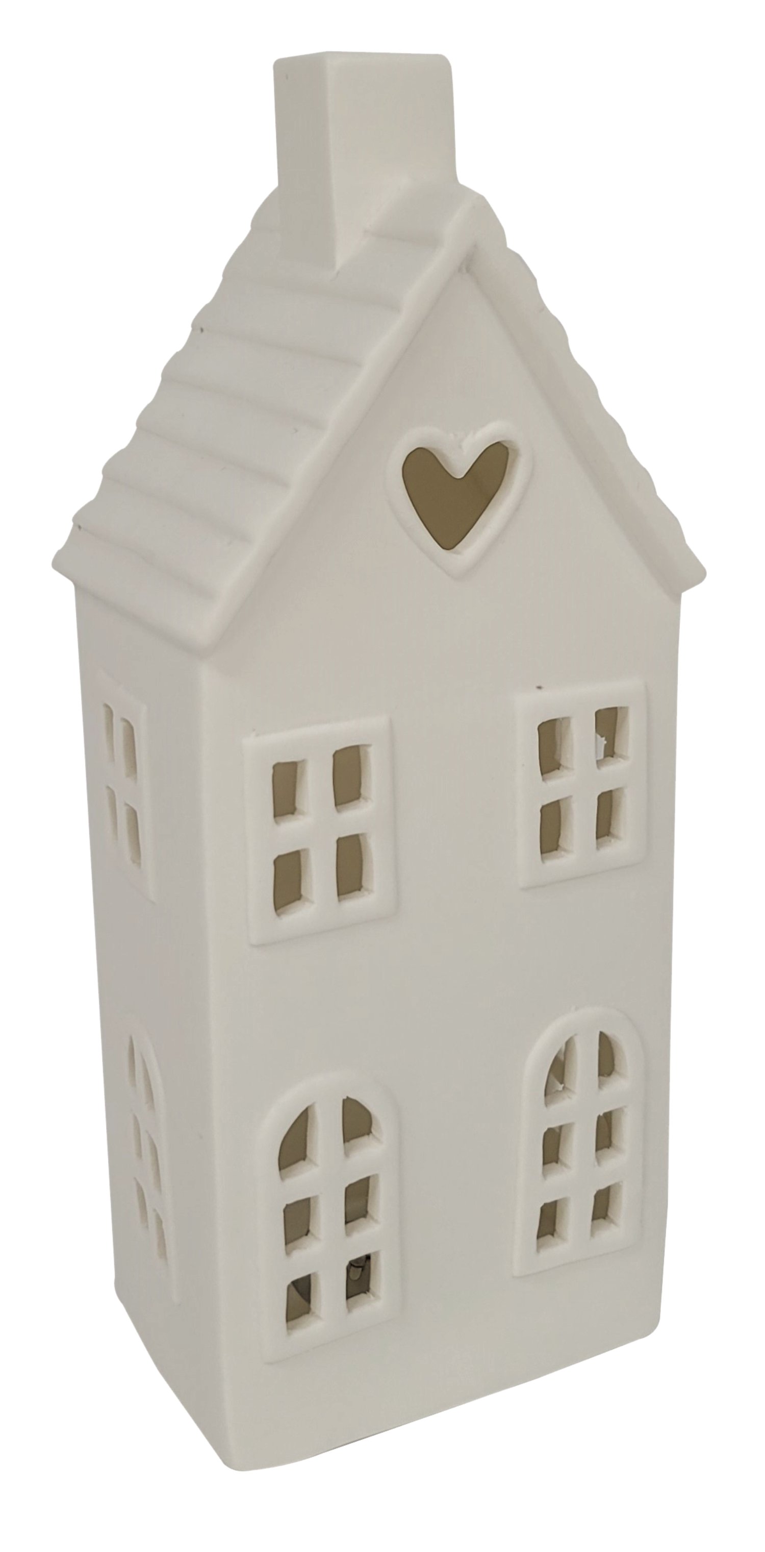 LED-Dekofigur Haus Weiß