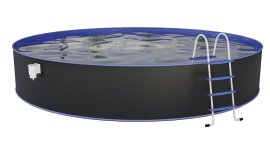 STEINBACH Stahlwandpool-Set Nuovo Anthrazit Ø 450x120 cm