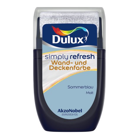 DULUX Simply Refresh Wand und Deckenfarbe Test Sommerblau 30 ml