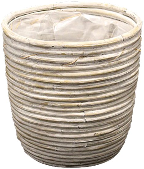 Pflanztopf rund Ballon Stripe Weiß ø 13 cm