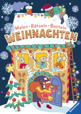 RAVENSBURGER Buch Malen, Rätseln, Basteln Weihnachten