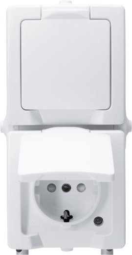 KOPP AP-FR Schutzkontakt-Steckdose Nautic 2 Fach Artkisweiß