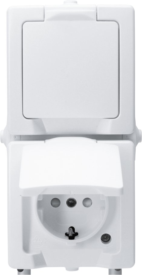 KOPP AP-FR Schutzkontakt-Steckdose Nautic 2 Fach Artkisweiß