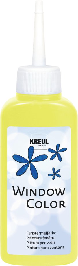 KREUL Fenstermalfarbe Leucht-Gelb 80 ml