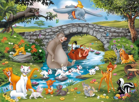 RAVENSBURGER Puzzle Die Familie der Animal Friends 100-tlg.