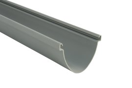 Duplex-Dachrinne Kunststoff Grau 3 m