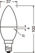 OSRAM LED-Kerze Retrofit Classic B 40 weiß E14 5,5W