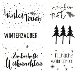 Stempel Clear Stamps Weihnachts Grüße 6 Motive