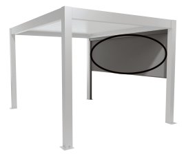 BIOHORT Sonnenschutzrollo für 4 m Seite,  235x364x10 cm, Quarzgrau-metallic