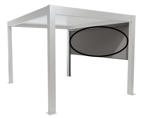 BIOHORT Sonnenschutzrollo für 4 m Seite,  235x364x10 cm, Quarzgrau-metallic