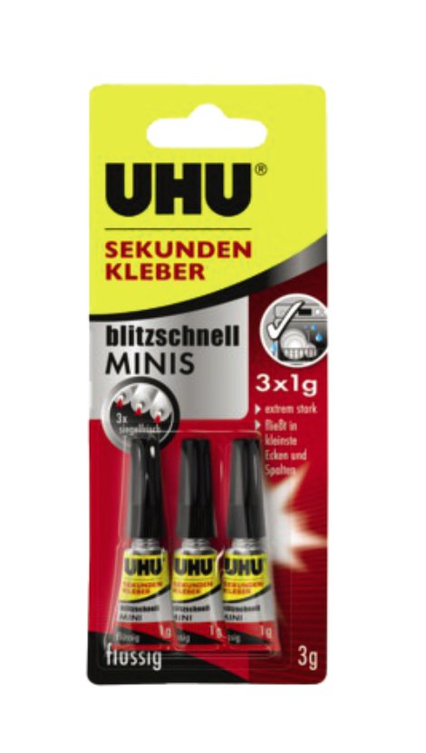 UHU Sekundenkleber Minis 3x1 g