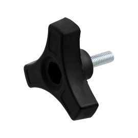 SUKI Drei-Sternsgriffschraube Schwarz ⌀ 55 mm, M6x40 mm 1 Stk.